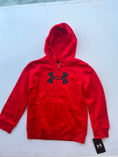 Under Armour Red Full Zip Hoodie Youth Kids