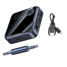 Bluetooth 5.4 Transmitter Receiver Adapter with Hands-Free Mic for Car Audio