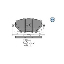 MEYLE 025 222 7115/PD Plaquettes de frein Avant pour
