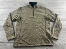 Kuhl 1/4 Zip Pullover Sweater Brown Stretch Performance Hiking Men’s Large