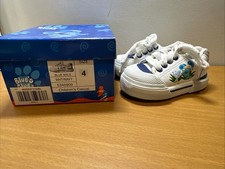 NIB Vintage 2002 Blue's Clues Viacom Sneakers Shoes Baby Size 4 White Jungle