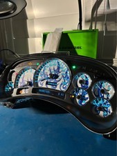 03-06 Factory Rebuilt Custom Ss Gauge Cluster Silverado Blue Flame Flag