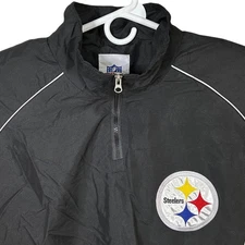 Vintage NFL Pittsburgh Steelers Pullover Windbreaker Jacket Men's XL Footbll