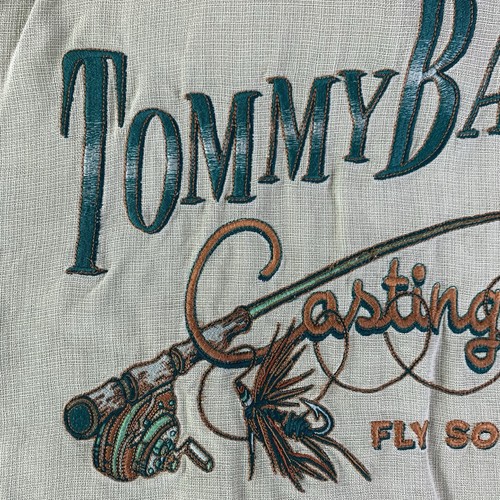 Tommy Bahama Seidenhemd Herren XXL bestickt Casting Club Fly Society Angeln - Bild 6 von 9