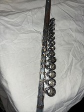 Vtg Sk 38 Drive Metric Socket Set 6 Point 7-19mm 13 Pc Wmetal Holder