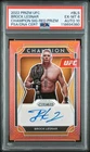 2022 PANINI PRIZM UFC CHAMP SIG RED PRIZM BROCK LESNAR 99/99 PSA 6 DNA AUTO 10