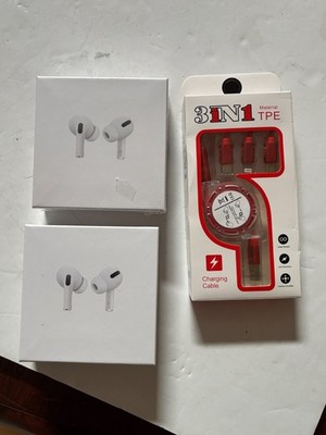 Bluetooth Wireless Ear Buds Pods (2 Sets) + Charging cable - unbranded