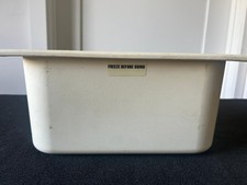 Sartén de comida Carlisle tamaño 1/3 plástico blanco NSF NCM1102 inserto de preparación para restaurantes