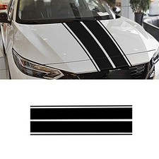 Car Hood Decal Sticker Universal Auto Racing Body Stripe Vinyl Modified Black