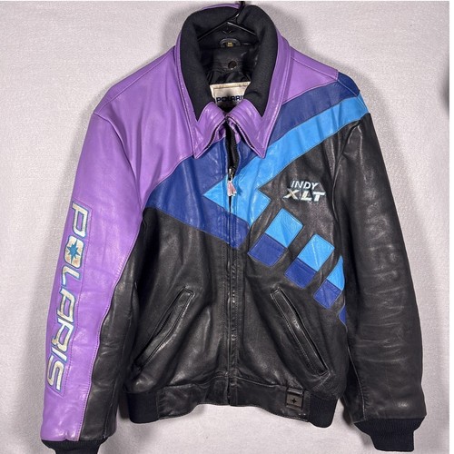 Vintage Polaris Indy XLT Hein Gericke Mens Medium Leather Sled Jacket