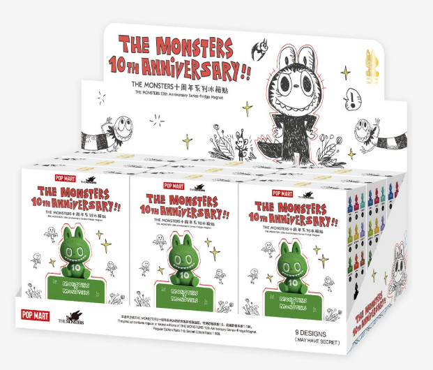 Authentic The Monsters 10th Anniversary Series- Fridge Magnet Gift (1Box. 9ea)
