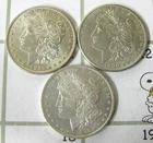 Three AU/UNC Morgan Silver Dollars - Beautiful Coins $$$
