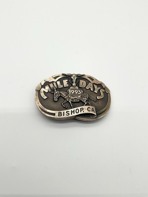 Vintage Belt Buckle 1993 Mule Days Bishop Ca. High Mesa Bronze!!S1