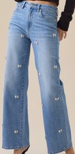NWT! Altar?d State 29 Gwennie Jeweled Rhinestone Bow Jeans~ret $98