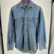 Vintage Levi's Silver Tab Denim Button Shirt Size Small