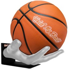Large Hand-Sculptured Ball Holder  Stand - Versatile Rack for Basketball, So...