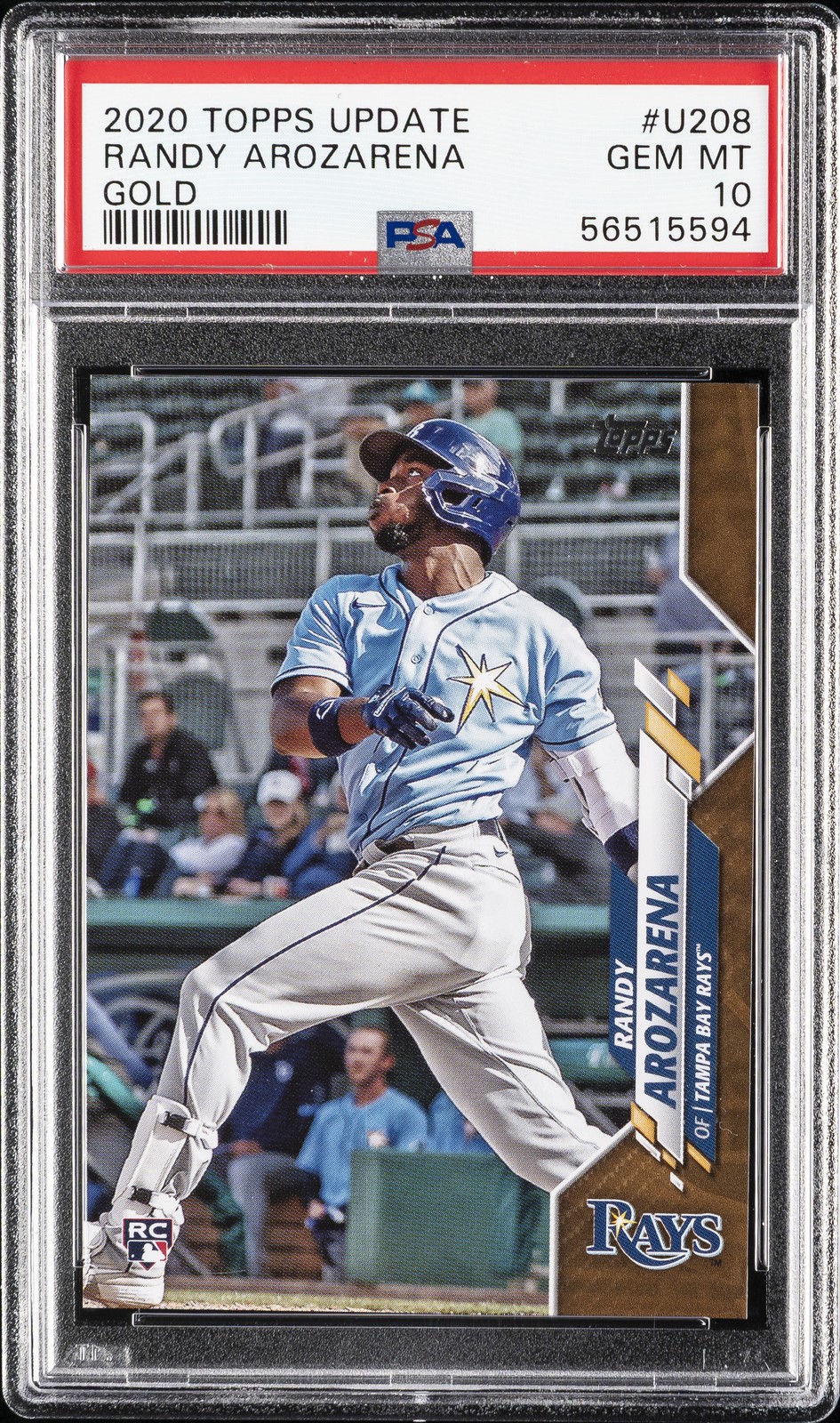 2020 TOPPS UPDATE GOLD #U208 RANDY AROZARENA ROOKIE RC #/2020 PSA 10