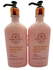 Bath  Body Works Aromatherapy Renewing Meadow Walk Rose Magnolia Lotion x2