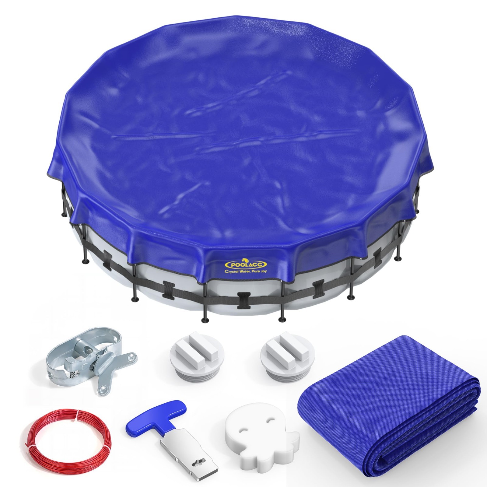 Heavy Duty Winter Round Pool Cover Tarp 15ft, 18ft, 21ft, 24ft, 28ft, 30ft