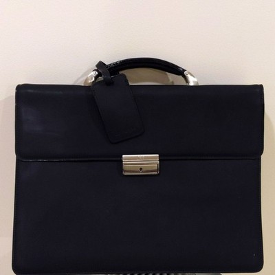 NWOT Gianfranco Ferre Leather Briefcase