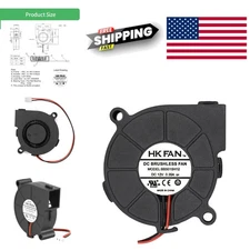 Quiet 50mm x 15mm 12V DC Brushless Fan Dual Ball Bearing Air Cooler for Devices
