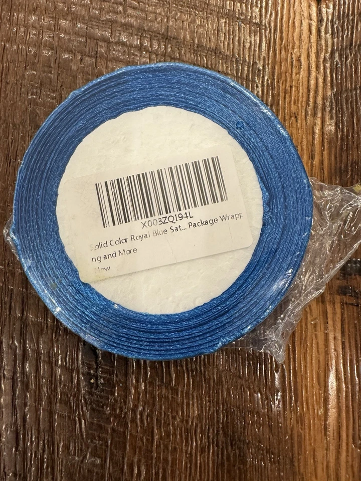 Solid Color Satin Ribbon 3/8 Inches x 25 Yards, 3/8" x 25 Yards Royal Blue - Image 3 of 3