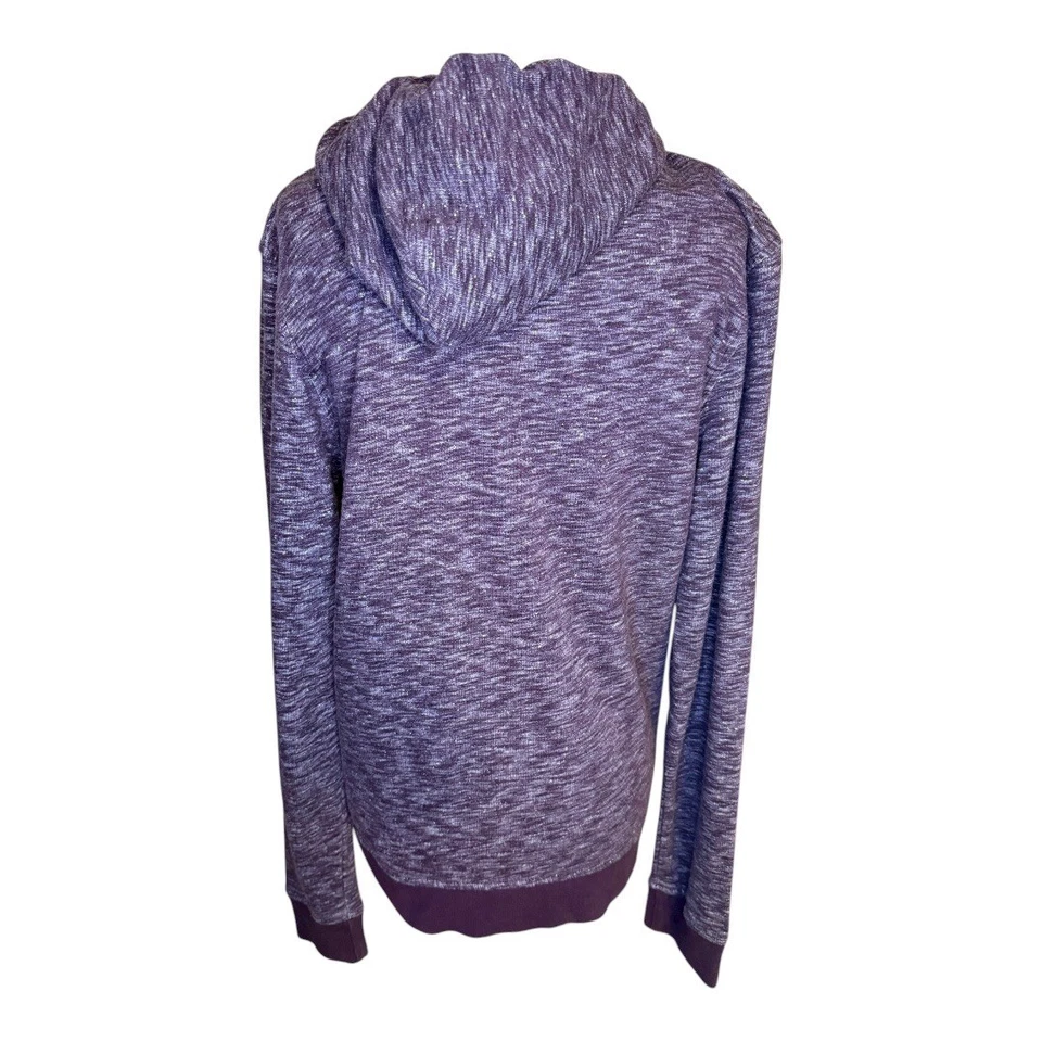 Sudadera con capucha American Rag púrpura jaspeado cremallera completa pequeña Foto 3 de 4