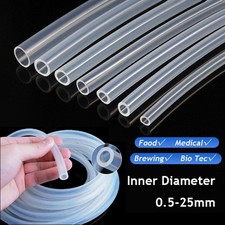 0.5 - 25mm ID Food Grade Silicone Tube Hose Soft Rubber Clear Capillary Pipe