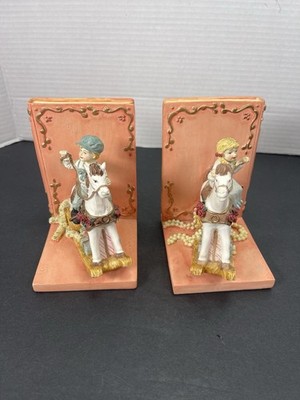 Unique Vintage Rocking Horse Bookends For Children s Room Handcrafted Boy Girl