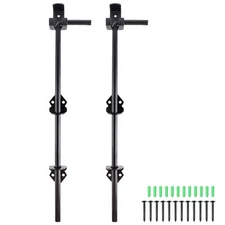 Cane Bolt 2 Pcs 18" Heavy Duty Gate Drop Rod Steel Ground Latch for Wood Gate