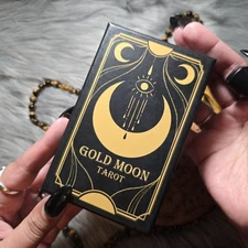 Gold Moon Tarot 78 Card Tarot Deck With Box No Guidebook Acceptable/USED