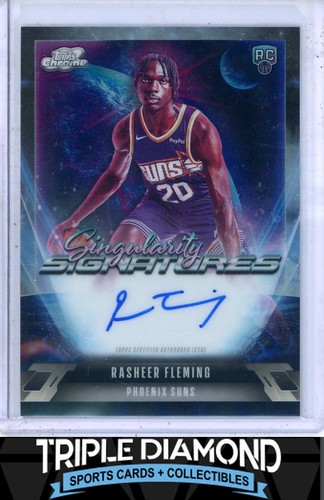 2025-26 Topps Cosmic Chrome Rasheer Fleming Singularity Rookie Auto H870