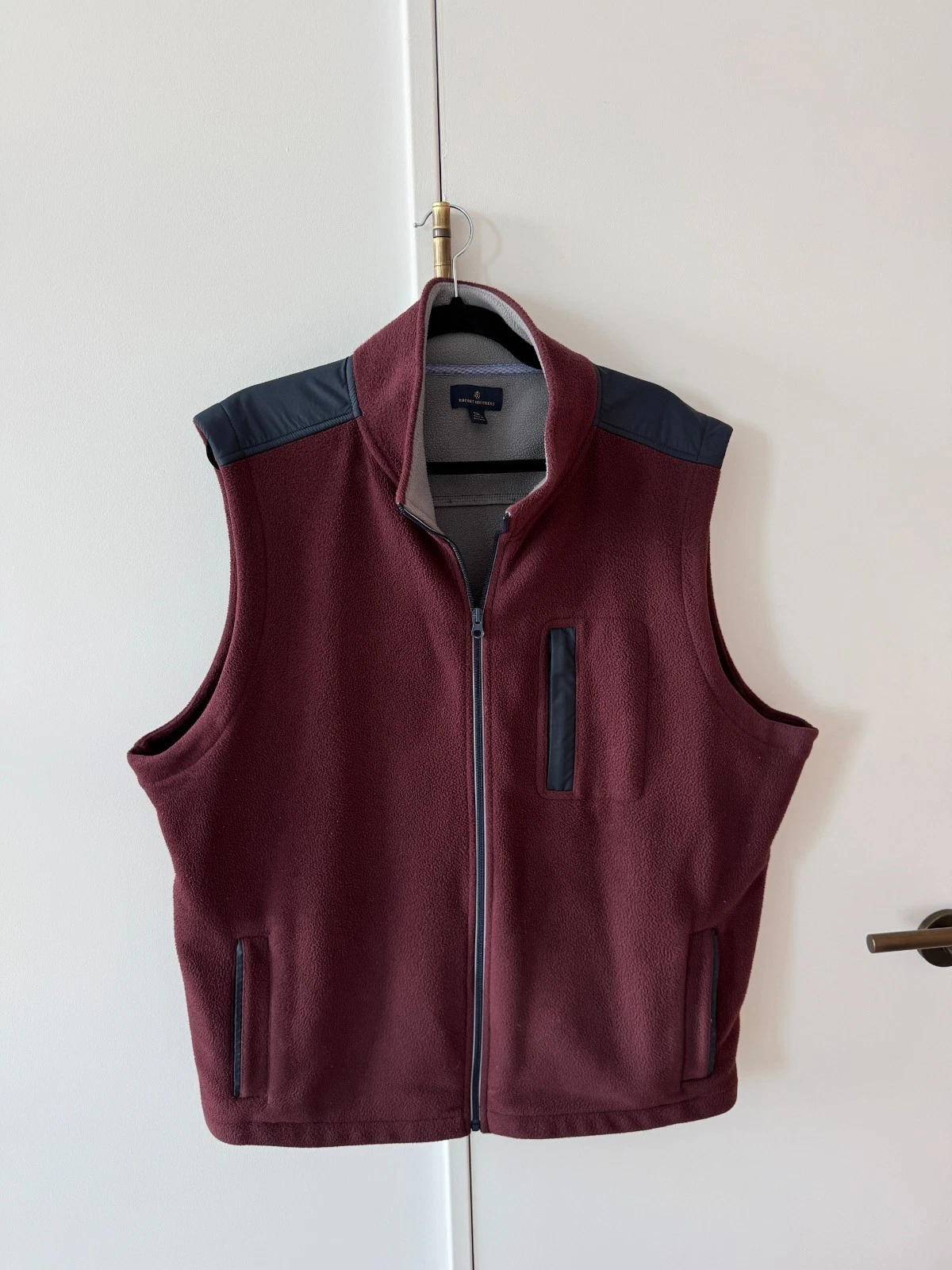 Brooks Brothers Maroon Fleece Vest XXL