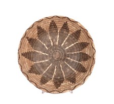 Antique Papago Hand Woven Bowl  Basket ca. 1920  2.375" H x 9.375" D