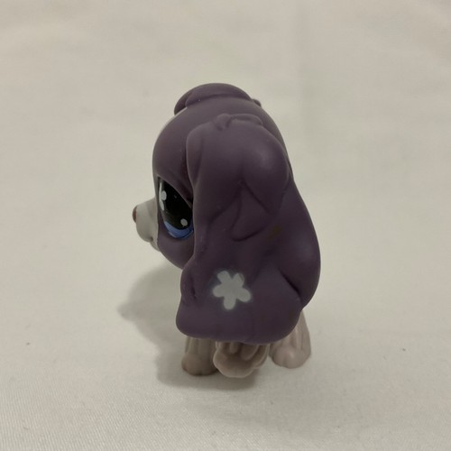 LPS Littlest Pet Shop Cocker Spaniel Flower Eyes Purple Ears 2006 Hasbro - Picture 3 of 5