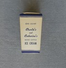 Charlie's and Catherine's one quart ice cream pail cardboard carton Altoona, PA — photo 2