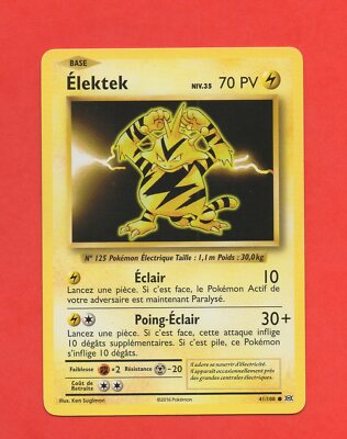 Pokemon No. 41/108 - ELEKTEK Level 35 - 70PV (577)