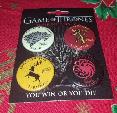 Pin's Game Of Thrones Maison Stark - Badge Officiel Sous Licence - Multicolore, Design Unique - 12