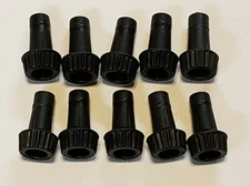 SET OF 10 BLACK KNOBS FOR TURN KNOB LAMP SOCKET LAMP SWITCH NEW 450JQ