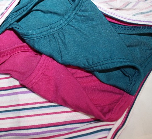  NWT set of 3 JOCKEY 2073 supersoft BRIEF in TEAL PINK WHITE STRIPES - Picture 3 of 4