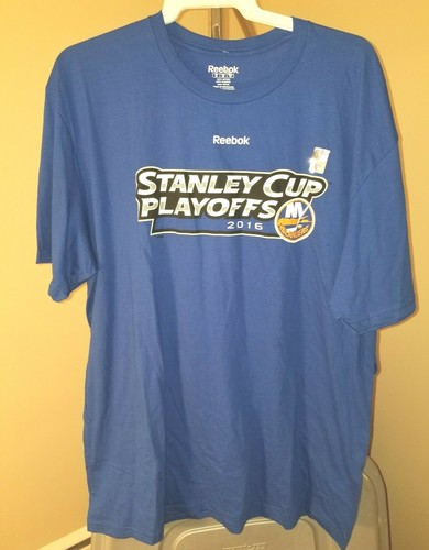 New York Islanders NHL Reebok Classic Blue 2016 Stanley Cup Playoffs XL T-Shirt - 第 1/3 張圖片