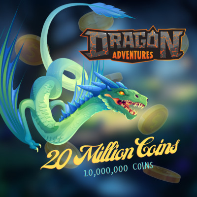 [  ONLINE] 20 Million Coins Dragon Adventures 20M Coins [DA]  Fast Send 