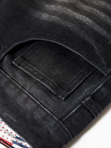 Regular Fit Ripped Jeans, Men's Casual Street Style Distressed Denim Pants - Picture 33 of 54