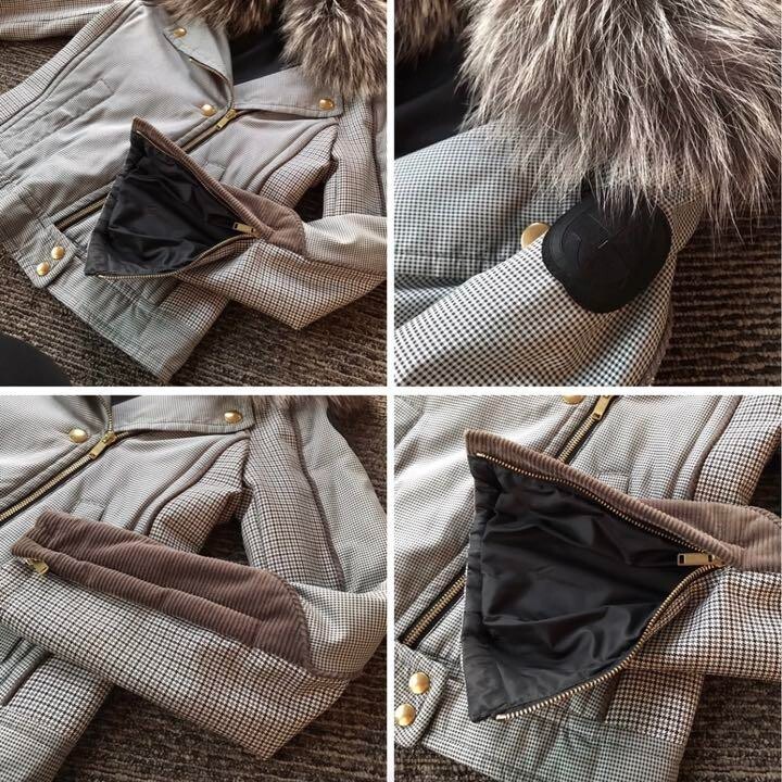 GUCCI Fox Fur Riders Blouson Jacket Womens Size 36 GG Logo