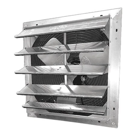 Dayton 484X44 Shutter Mount Exhaust Fan, 20 In Blade Dia, 1/3 Hp, 1 Phase, Fits