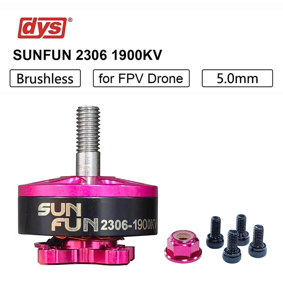 DYS 4PCS SUNFUN 2306 1900KV 6S Brushless Motor for FPV Racing Drone Quadcopter - Image 2 of 4