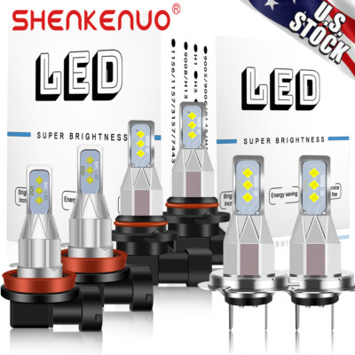 For Suzuki Grand Vitara 2006-2013 LED Headlight Hi/Lo Beam + Fog Light Bulbs Kit