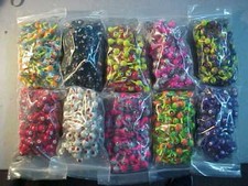 100 NEW  LEAD JIG HEADS 3/8 OZ.  ASSORTED COL...