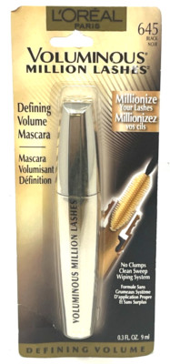 Loreal Voluminous Million Lashes Mascara Sealed 0.3 fl oz Each 645 - Black