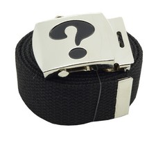 "QUESTION MARK" MILITARY CANVAS WEB BELT  BUCKLE 60 INCHES